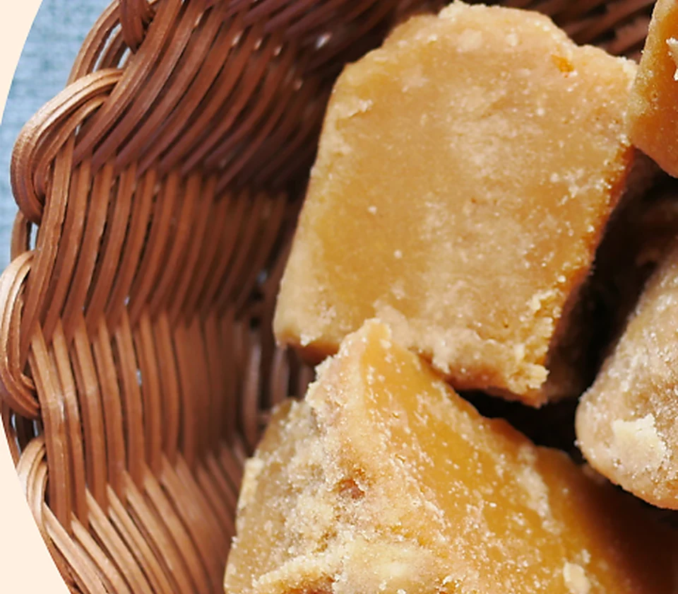 Gurr (Jaggery) product imagery for Aagan Foods